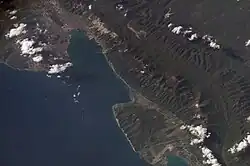 Vue aérienne de la baie