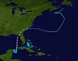 Trajectoire d’Idalia.
