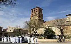 Église San Cristóbal durant des funérailles.