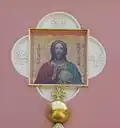 Icône du Christ au-dessus de l'entrée, côté Ouest