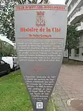Panneau Histoire de la Cité concernant l'ile Saint-Germain à Issy-les-Moulineaux