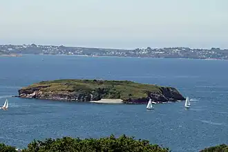 Prise de vu depuis la Pointe de l'Armorique de l'île Ronde