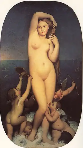 Vénus Anadyomène, huile sur toile, Jean-Auguste-Dominique Ingres (1808-1848)