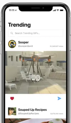 Interface de la version iOS