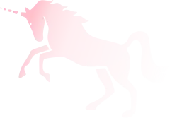 dessin montrant une licorne rose
