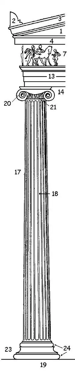 Éléments de l'ordre ionique