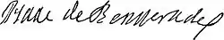 signature d'Isaac de Benserade