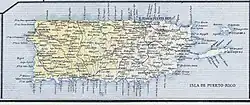 Carte de l'île de Porto Rico en 1888.