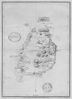 Carte de l'île en 1780