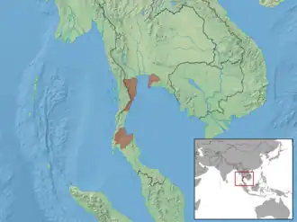 Description de l'image Isopachys anguinoides distribution.png.
