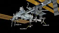Configuration de l'ISS après l'amarrage de Progress MS-08