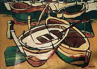 Le Port de Golfe-Juan (1957). (53&nbsp;×&nbsp;78&nbsp;cm)
