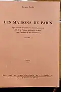 Les Maisons de Paris par Jacques Fredet.