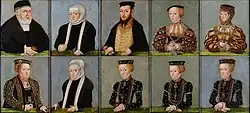 La famille des Jagellonides (vers 1556) de Lucas Cranach le Jeune