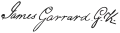 Signature de James Garrard