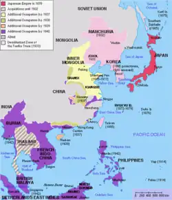 Expansion de l'Empire japonais.