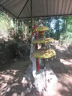 Ombrelle rituelle à Java, Indonésie