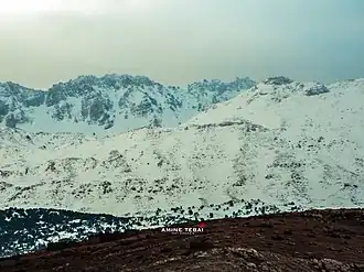 Vue du djebel Ghenim en hiver.