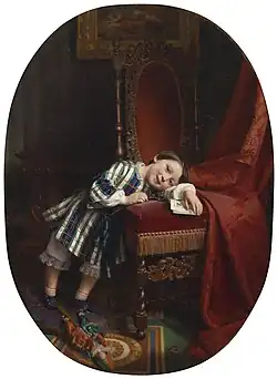 Le Fauteuil en velours rouge (1847), localisation inconnue.