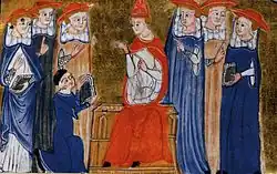 Le pape et ses cardinaux.