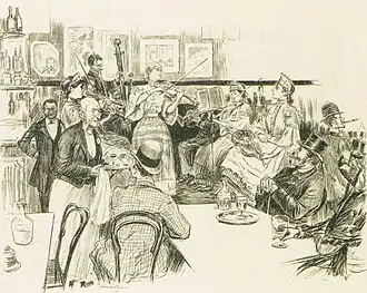 Le Café Volpini à l'Exposition universelle (1889), dessin, localisation inconnue.