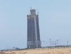 Le chantier après la reprise, en avril 2025