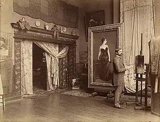 No 41 : John Singer Sargent dans son atelier en 1884. Photographie attribuée à Adolphe Giraudon.