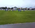Joie des joueurs de la JA Drancy après l'ouverture du score contre Lille &nbsp;rés. le 7 novembre 2010.