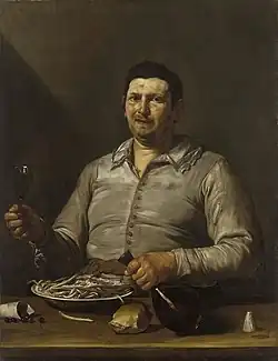 José de Ribera (1591-1652). Le Goût, vers 1614-16. Huile sur toile, 113&nbsp;×&nbsp;88&nbsp;cm. Wadsworth Atheneum, Hartford (Connecticut).