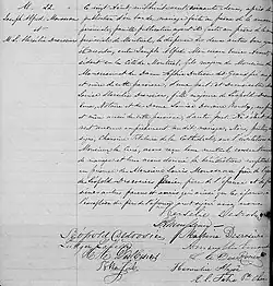 Acte de mariage entre Joseph Alfred Mousseau et Marie Louise Hersélie Desrosiers. 20 août 1862. Paroisse Sainte-Geneviève-de-Berthier de la ville de Sainte-Geneviève-de-Berthier.