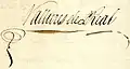 Signature de Joseph-Rémi Vallières