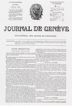 Image illustrative de l’article Journal de Genève