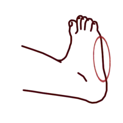 Sokuto, tranchant extérieur du pied.