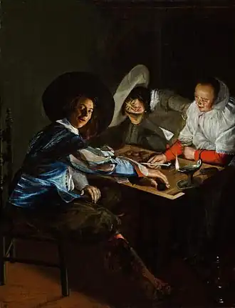 Judith Leyster, Jeu de tric-trac, vers 1631.