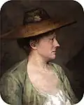 Portrait de Gerda Tirén, huile sur carton, 1881, Nationalmuseum.