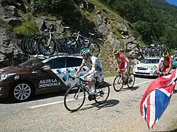 Photographie présentant Julien El Fares sur le Tour de France 2013.