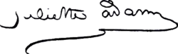 signature de Juliette Adam