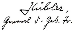 signature de Ludwig Kübler