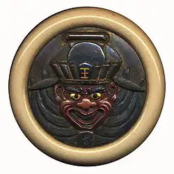 Kagamibuta netsuke du XIXe siècle représentant Enma