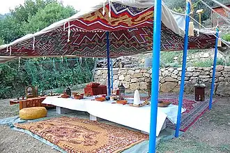 Montée dans un jardin en France.