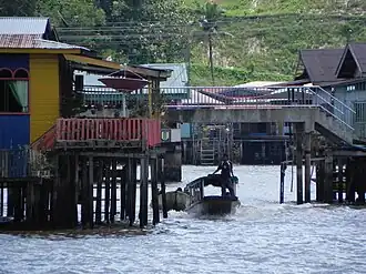 Le Kampong Ayer, un village sur pilotis de Brunei.