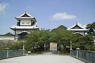 Château de Kanazawa, siège d'une grande jōkamachi de daimyō.