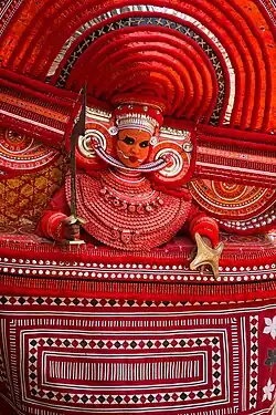 Theyyam décrivant la défaite de Kannangattu Bhagwathi.