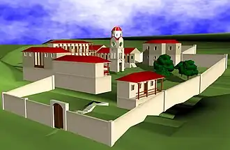 Le monastère tel qu'il était avant sa destruction