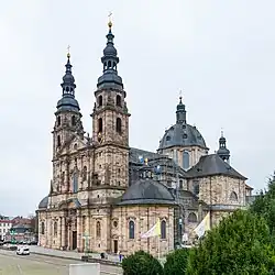La cathédrale de Fulda, reconstruite par Johann Dientzenhofer au début du XVIIIe siècle.