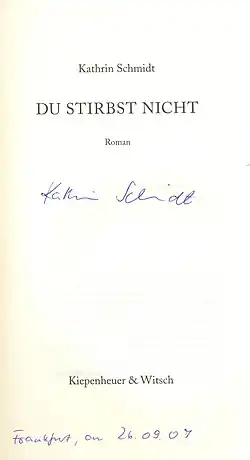 signature de Kathrin Schmidt