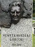 sculpture représentant Henryk Mikołaj Górecki