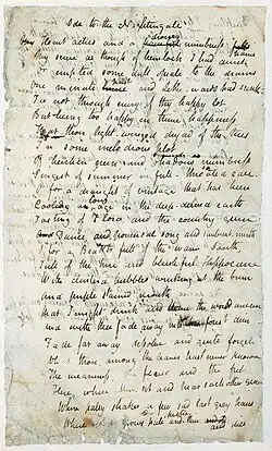 Manuscrit écrit à la plume, quelques corrections son visibles et on devine par transparence que le verso est aussi écrit.