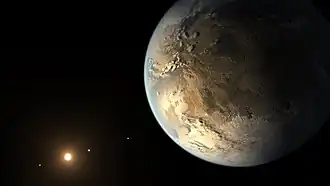 Vue d’artiste de la planète Kepler-186 f.
