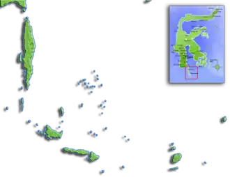 Carte montrant l'emplacement des îles Selayar